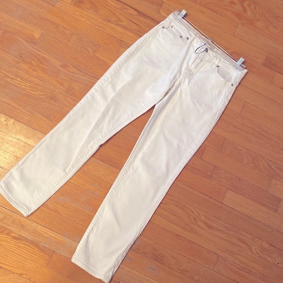 Gap Mid Rise Real Straight White Jeans - Picture 3 of 4